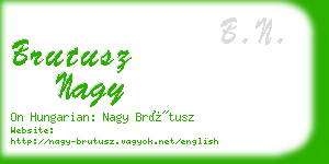 brutusz nagy business card